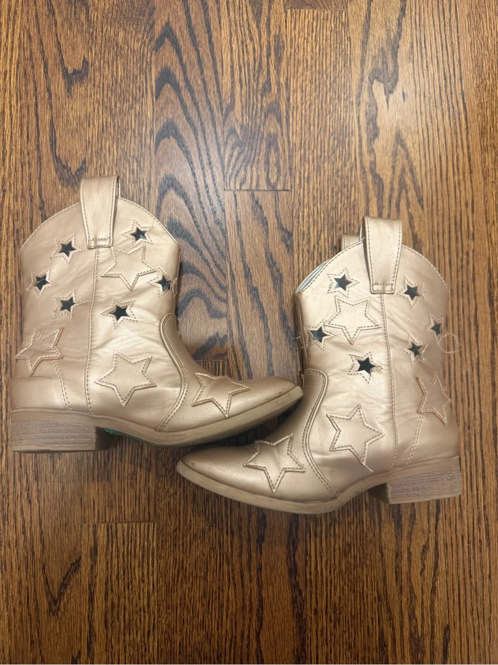 Gold Star Cutout Western Boots